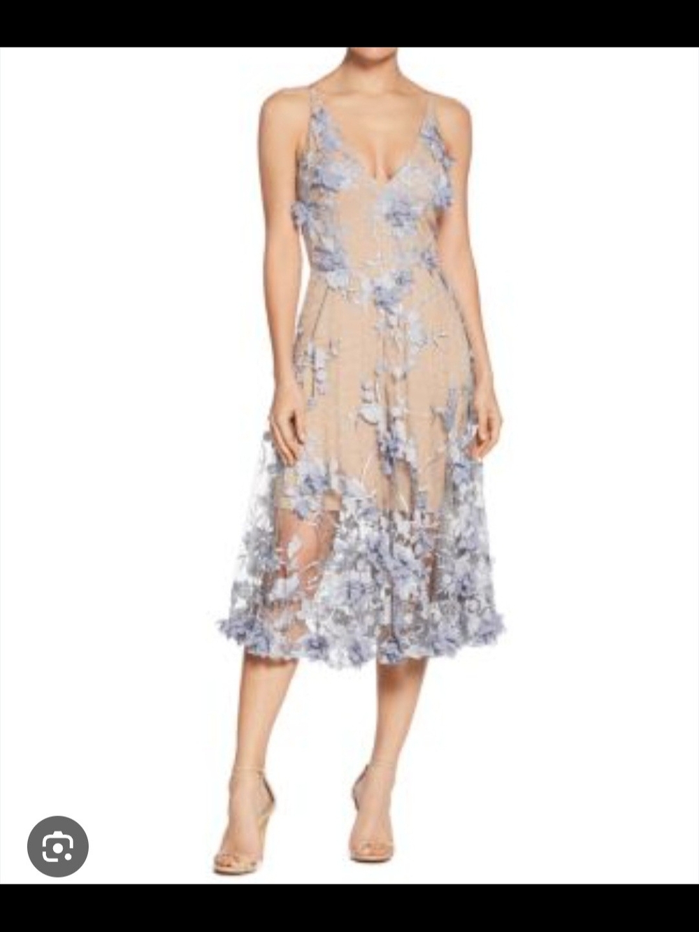 Dress the Population Audrey Floral Applique Lace Midi Dress - Picture 4 of 12